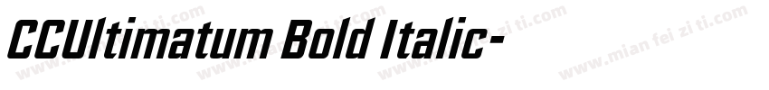 CCUltimatum Bold Italic字体转换